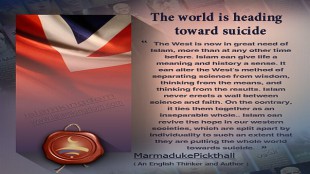 The world is heading toward suicide