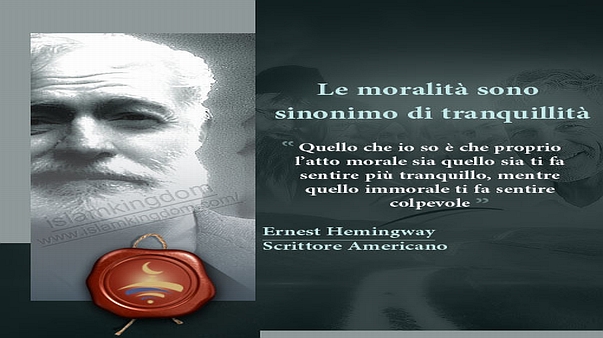 Le moralità sono sinonimo di tranquillità